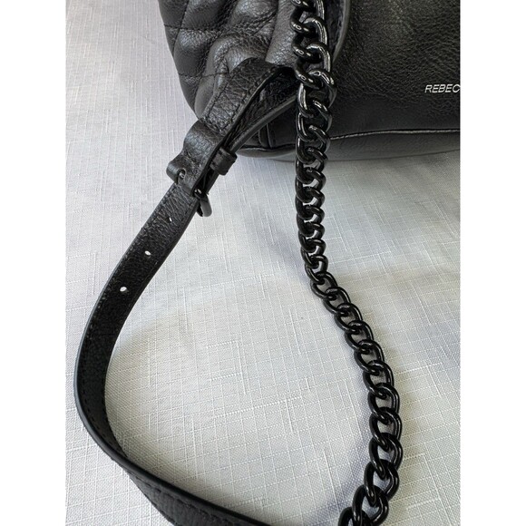 Rebecca Minkoff Love Backpack Leather Black Quilted Chain main image 8